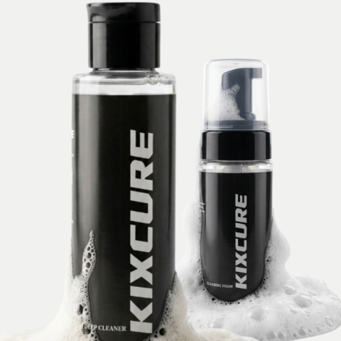 Kixcure Shoe Cleaning Foam Kit | 150ml Foam + 100ml Deep Cleaner + Brush + Towel
