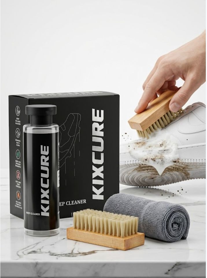 Kixcure Deep Cleaner Kit for Shoes | Deep Shoe Cleaner + Brush + Towel