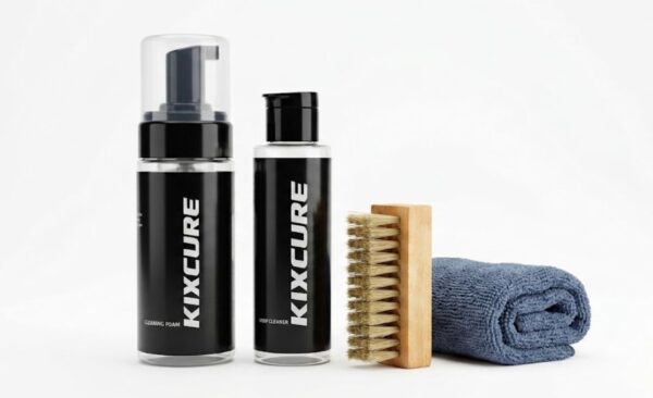 Kixcure Shoe Cleaning Foam Kit | 150ml Foam + 100ml Deep Cleaner + Brush + Towel