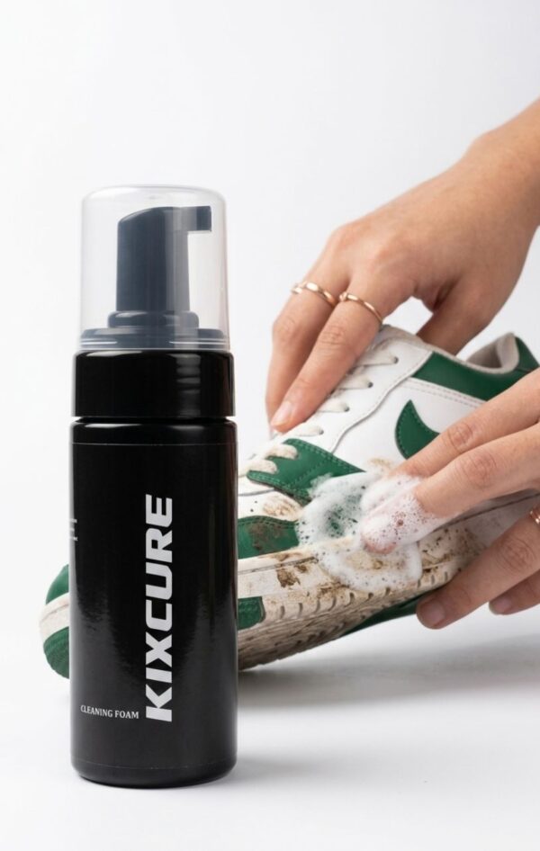 Kixcure Shoe Cleaning Foam Kit | 150ml Foam + 100ml Deep Cleaner + Brush + Towel
